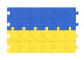 Puzzle made from Ukraine flags