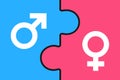 Puzzle - Man and woman / Male and female as complementary sex and gender