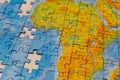 Puzzle of map of the Africa Royalty Free Stock Photo