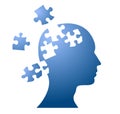Puzzle mind and brain storming Royalty Free Stock Photo