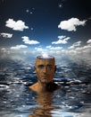 Puzzle Mind of Puzzle Man Royalty Free Stock Photo