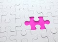 Puzzle with missing part Royalty Free Stock Photo