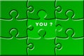 Puzzle with missing piece