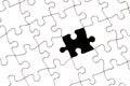 Puzzle with missing piece Royalty Free Stock Photo