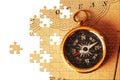 Puzzle with missing pieces Royalty Free Stock Photo