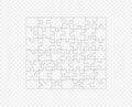 Puzzle, mosaic dark outline. Jigsaw. Vector pattern, a silhouette. the element is isolated on a transparent background