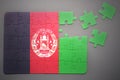 Puzzle with the national flag of afghanistan