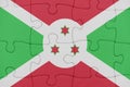 Puzzle with the national flag of burundi