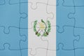 Puzzle with the national flag of guatemala