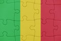 Puzzle with the national flag of mali