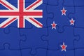 Puzzle with the national flag of new zealand