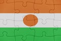 Puzzle with the national flag of niger