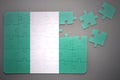 Puzzle with the national flag of nigeria