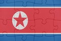 Puzzle with the national flag of north korea