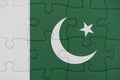 Puzzle with the national flag of pakistan