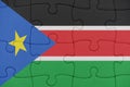 Puzzle with the national flag of south sudan