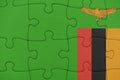 Puzzle with the national flag of zambia