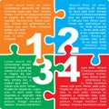 Puzzle with numbers and place for your text Royalty Free Stock Photo