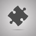 Puzzle One Grey Piece Sign Icon. Strategy Symbol. Royalty Free Stock Photo