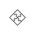 Puzzle outline icon