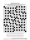 Puzzle page with codebreaker word game or crossword puzzle