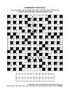 Puzzle page with codebreaker word game or crossword puzzle