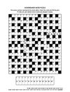 Puzzle page with codebreaker word game or crossword puzzle