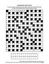 Puzzle page with codebreaker word game or crossword puzzle