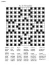 Puzzle page with criss-cross or fiil in word game