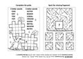 Puzzle page with two puzzles