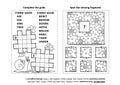 Puzzle page with two puzzles