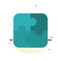 Puzzle, Parts, Strategy, Teamwork Abstract Flat Color Icon Template Royalty Free Stock Photo