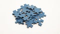 Blue puzzle parts Royalty Free Stock Photo