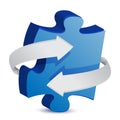 Puzzle piece arrow Royalty Free Stock Photo