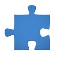 Puzzle piece blue Royalty Free Stock Photo