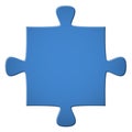 Puzzle piece blue Royalty Free Stock Photo