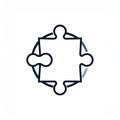 Puzzle Piece Icon for Problem Solving and Strategy Royalty Free Stock Photo