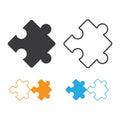 Puzzle piece icon set isolated vector illustration Royalty Free Stock Photo