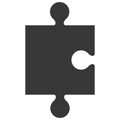 puzzle piece icon silhouette Royalty Free Stock Photo