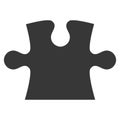 puzzle piece icon silhouette Royalty Free Stock Photo