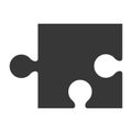 puzzle piece icon silhouette Royalty Free Stock Photo