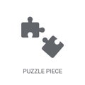 Puzzle piece icon. Trendy Puzzle piece logo concept on white background from Productivity collection Royalty Free Stock Photo