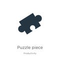 Puzzle piece icon vector. Trendy flat puzzle piece icon from productivity collection isolated on white background. Vector Royalty Free Stock Photo