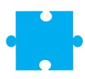 Puzzle piece icon on white background. Royalty Free Stock Photo