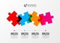 Puzzle piece infographics business concept. Modern design Royalty Free Stock Photo