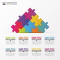 Puzzle piece infographics business concept. Vector Royalty Free Stock Photo