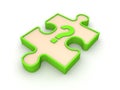 Puzzle piece with interrogation mark Royalty Free Stock Photo