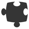 Puzzle piece isolated icon over white background Royalty Free Stock Photo