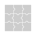 9 puzzle piece jigsaw concept vector background. 3x3 business puzzle design
