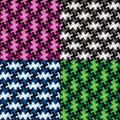 Puzzle Piece Patterns in Four Colorways Royalty Free Stock Photo